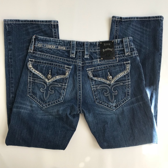 Rock Revival Other - Rock Revival JAX Boot Men’s Distressed Jeans
